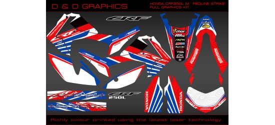 CRF250L CRF250M "Redline Strike" Full Graphics kit