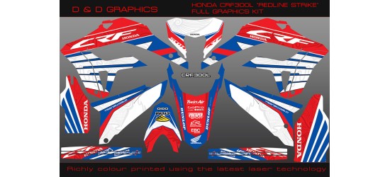 Honda CRF300L "redline strike"   full Graphics kit