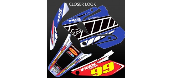 Yamaha DT125RE / X  Lanza  " Fox Racing " Full Graphic Kit blue