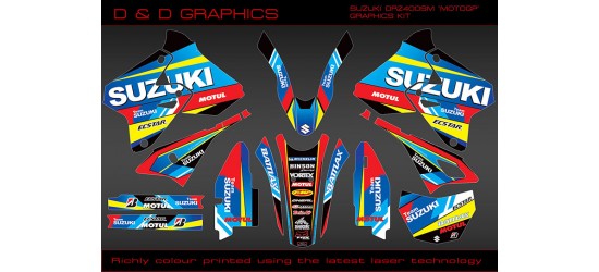 Suzuki DRZ400SM, DRZ400S DRZ400E " MOTO GP  " Full Graphics kit Black