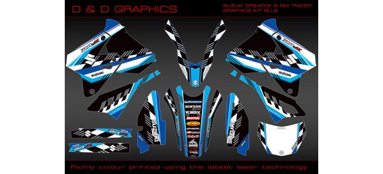 Suzuki DRZ400SM, DRZ400S DRZ400E " Racer " Full Graphics kit blue