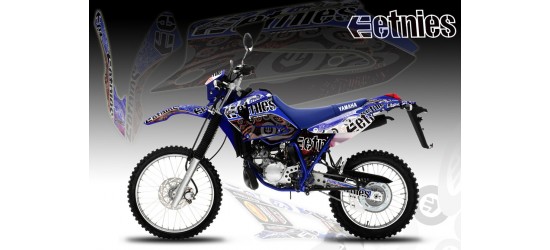 Yamaha DT125 Re X  "Etnies" Full graphic Kit Blue.