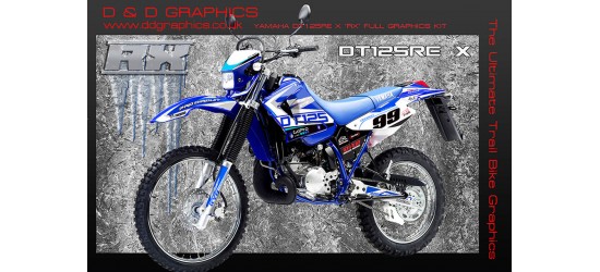 Yamaha DT125RE / X  Lanza   "DT125X" Full Graphic Kit blue