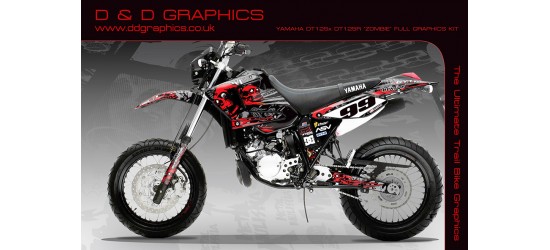 Yamaha DT125RE / X  Lanza  " Zombie" Full Graphic Kit Black