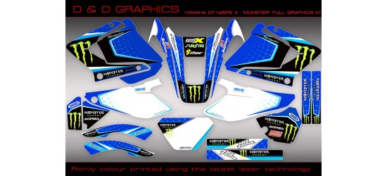 Yamaha DT125RE / X  Lanza  " Monster " Full Graphic Kit blue