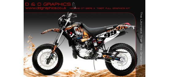 Yamaha DT125RE / X Lanza "Tiger " Full Graphic Kit Black