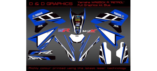 WR250X  WR250R Retro full Graphics kit.