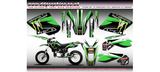 Yamaha DT125RE / X Lanza " Monster " Full Graphic Kit Green