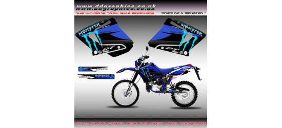 Yamaha DT125RE / X  DT Lanza 230 " Monster " Blue Tank Graphic