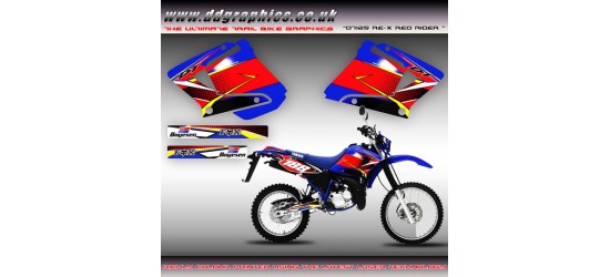 Yamaha DT125RE / X  DT Lanza 230 " Red Rider " Blue Tank Graphic