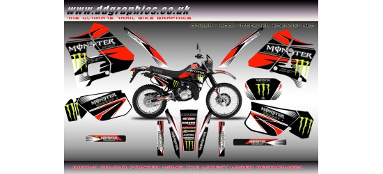 Yamaha DT125 R "Monster " Full graphic Kit red for black DT