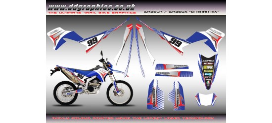 Yamaha WR250X WR250R " Yamaha MX " Full Graphics Kit.