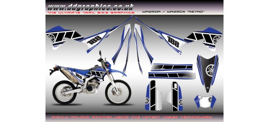 Yamaha WR250X WR250R " Retro " Full Graphics Kit