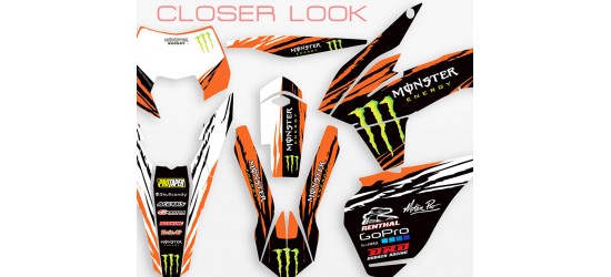 KTM EXC 125 / 200 / 250 / 300 / 350 / 450 / 500 (2013-2016) Monster full graphics kit