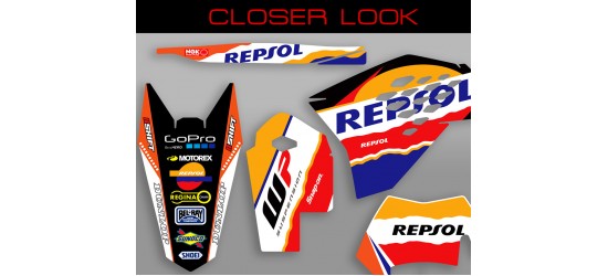 KTM EXC 125/200/250/300/400/450/525 "Repsol"  Full Graphic Kit 2008-2010