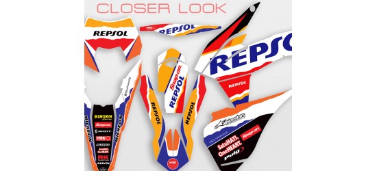 KTM EXC 125 / 200 / 250 / 300 / 350 / 450 / 500 (2013-2016) Repsol full graphics kit