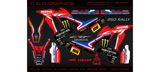 Honda CRF250 Rally " HRC Dakar" Full Graphics Kit 