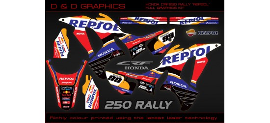 Honda CRF250 Rally "Repsol " Full Graphics Kit 