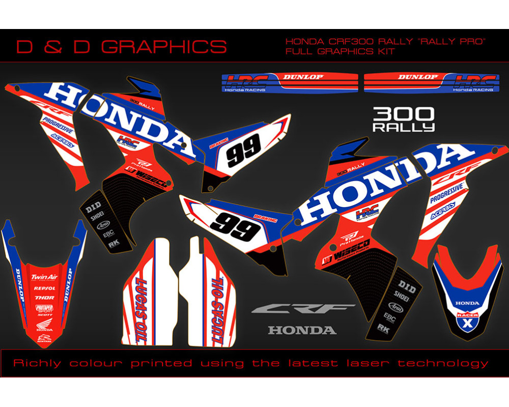 Honda CRF300 Rally "Rally Pro" Full Graphics kit