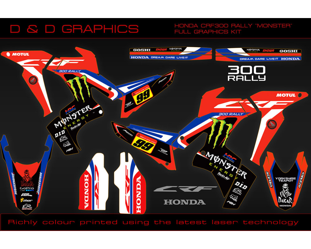 Honda CRF300 Rally Monster Full Graphics kit