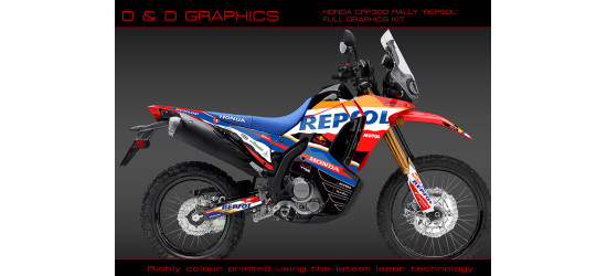 Honda CRF300 Rally Repsol Full Graphics kit Honda CRF300 Rally Repsol Full Graphics kit