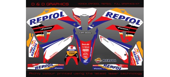 Honda CRF300L "Repsol" Full graphics kit