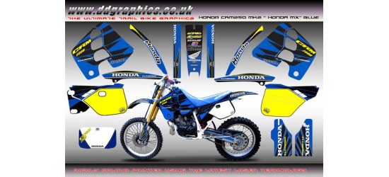 Honda CRM250 Mk2 "Honda MX" Full Graphics Kit (Blue).