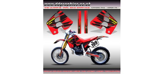 Honda CRM250 Mk2 "Honda MX" Tank Graphics Kit (Red).