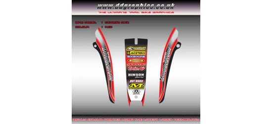 Honda CRM250 Mk2 Rear Fender Graphics Red. <br>