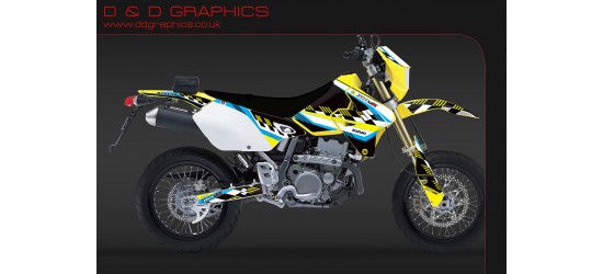 Suzuki DRZ400SM, DRZ400S DRZ400E " Racer " Full Graphics kit yellow