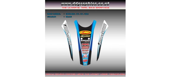 Suzuki DRZ400 / DRZ400SM Rear Fender Graphics Blue