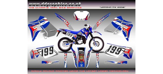 DT125R / 200R "Yamaha MX 08" Full Graphic Kit.