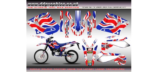 Yamaha DT125 Re / DT 125X Union Jack Full graphic Kit.