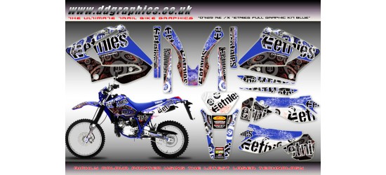 Yamaha DT125 Re X  "Etnies" Full graphic Kit Blue.