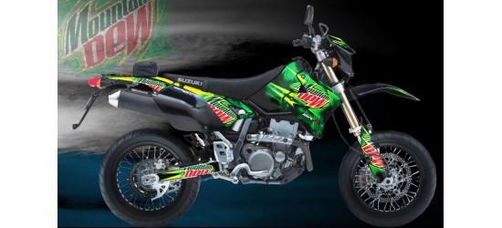 Suzuki DRZ400Sm "Mountain Dew" Full Graphics Kit .