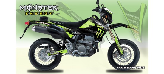 Suzuki DRZ400Sm "Monster" Full Graphics Kit Green