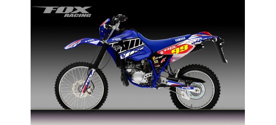 Yamaha DT125RE / X  Lanza  " Fox Racing " Full Graphic Kit blue