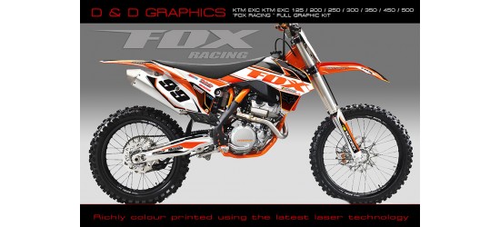 KTM EXC 125 / 200 / 250 / 300 / 350 / 450 / 500 (2013-2016) Fox Racing graphics kit