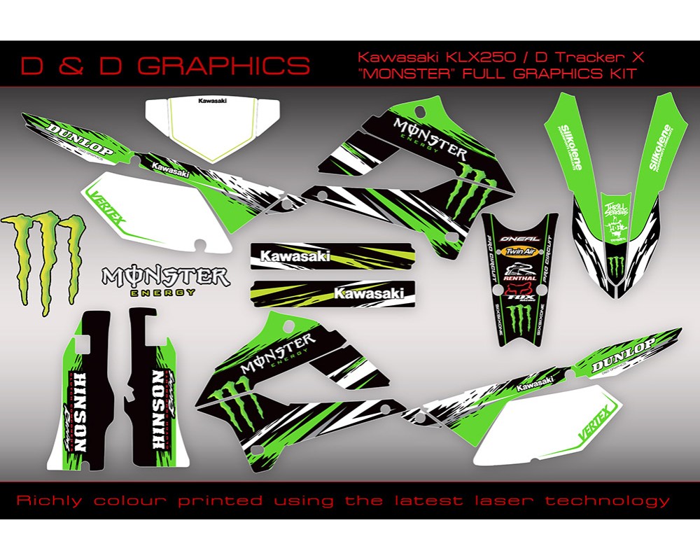 Kawasaki KLX250 D Tracker 250x Monster graphics kit 