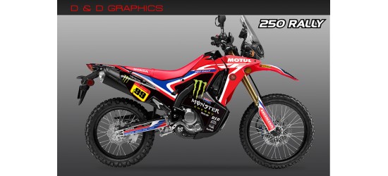 Honda CRF250 Rally " HRC Dakar" Full Graphics Kit 