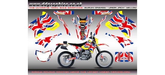 Suzuki DRZ400 "Union Jack" Yellow Full Graphic Kit