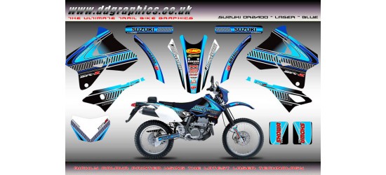 Suzuki DRZ400 "Laser" Full Graphics Kit Blue .