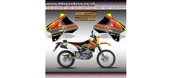 Suzuki DRZ400 "Laser" Tank Graphics Kit Yellow