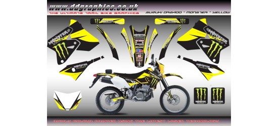 Suzuki DRZ400 "Monster" Full Graphics Kit Yellow