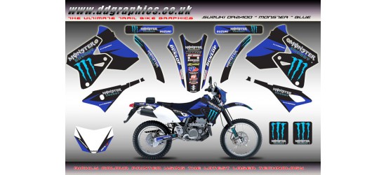 Suzuki DRZ400 "Monster" Full Graphics Kit Blue