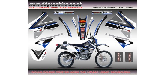 Suzuki DRZ400 "PRO" Blue Full Graphics Kit