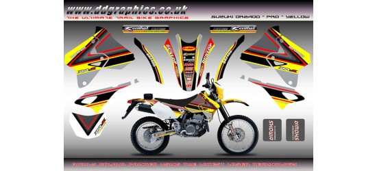 Suzuki DRZ400 "PRO" Yellow Full Graphics Kit