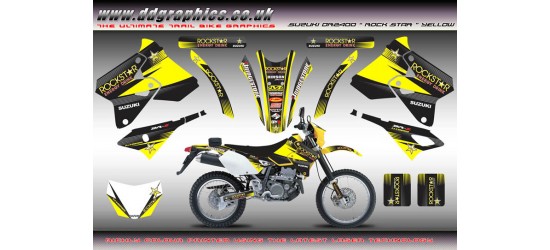 Suzuki DRZ400 "Rock Star" Full Graphic Kit Yellow