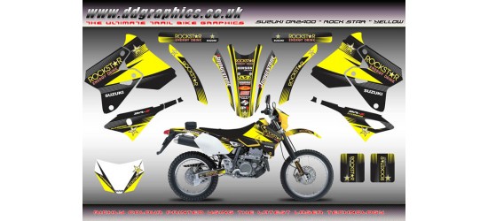 Suzuki DRZ400 "Rock Star" Full Graphic Kit Yellow