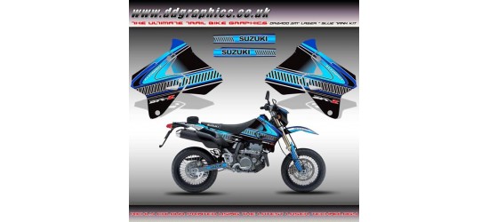 Suzuki DRZ400 "Laser" Blue Tank Graphic Kit Blue